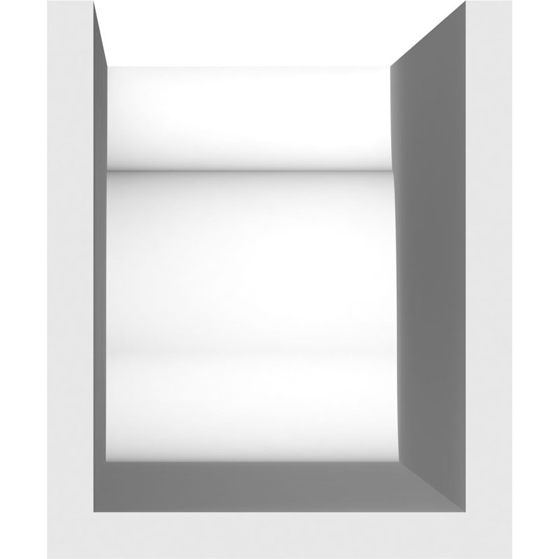 Queue de chevron standard en PVC de qualité architecturale Carmel, H 6 po x L 5 po x P 36 po