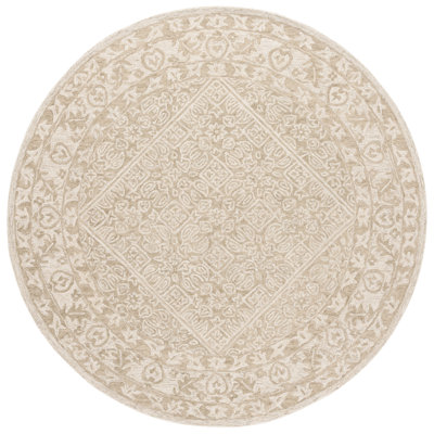 Dip Dye Hand Tufted Wool/Cotton Oriental Rug in Sage/Ivory