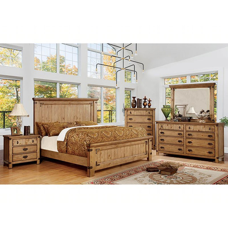 Ensemble de chambre configurable avec lit à panneaux 2 pièces Fossen