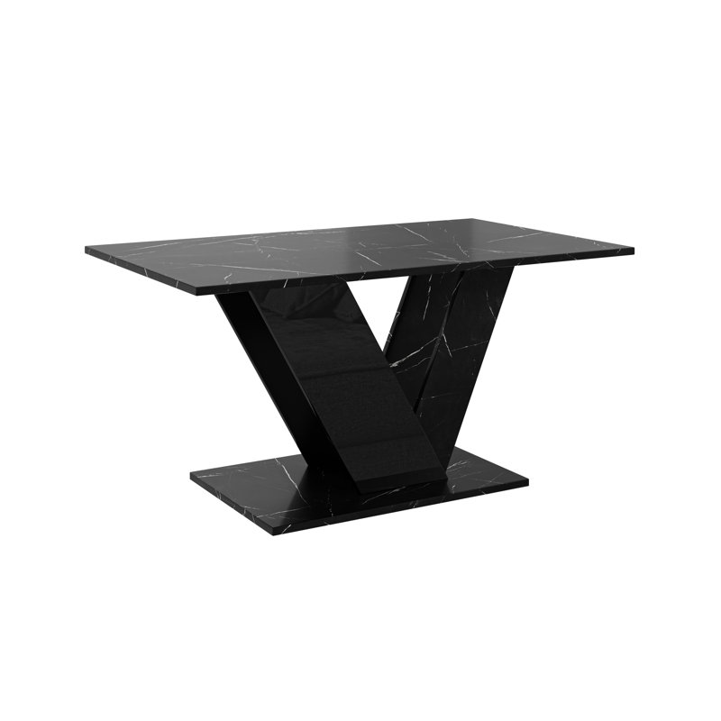 Pedestal Coffee Table, Black