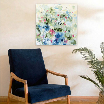 «Vibrant Spring Garden», art mural abstrait fleur rustique nature