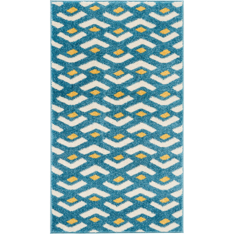 Tapis bleu Petrina, Rectangle 2 pi 2 po x 3 pi 9 po