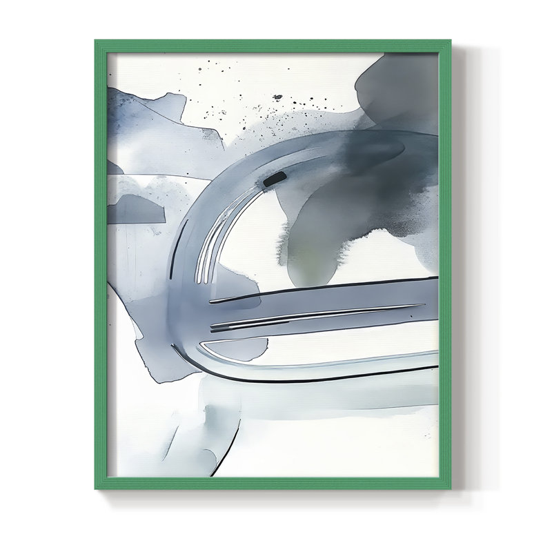 Reproduction encadrée ABSTRACT Series DCCXI - bois massif, H 11 po x l 9 po, Vert
