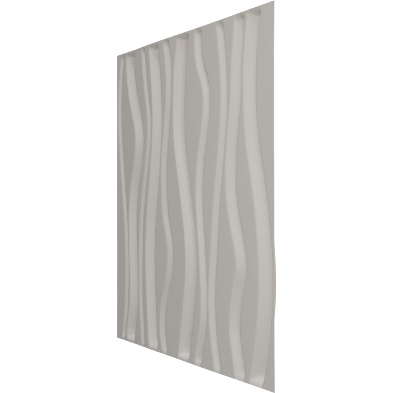 Panneau mural 3D 19,625 "x 19,625" en blanc (paquet de 1), Blanc fleur satiné UltraCover