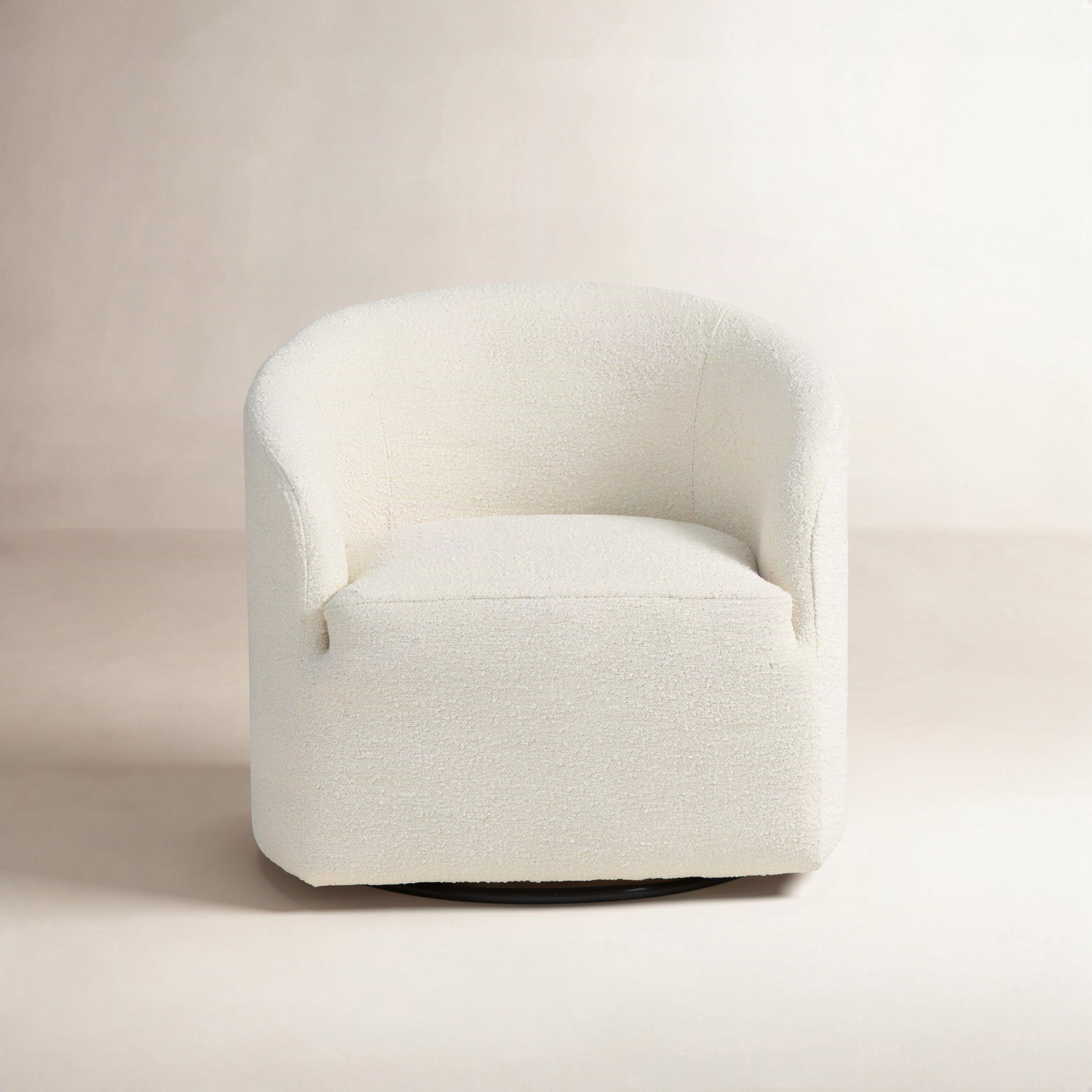 Deans Swivel Barrel Chair, White