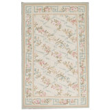 Hand-Knotted High-Quality Beige and Beige Area Rug