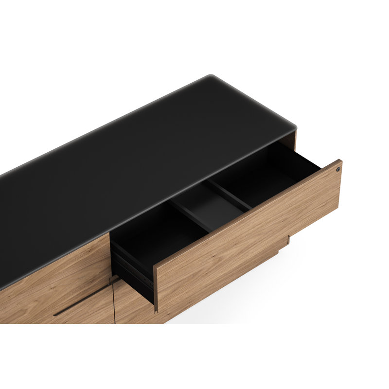 Luma 2 - Drawer File Cabinet, Walnut/Black