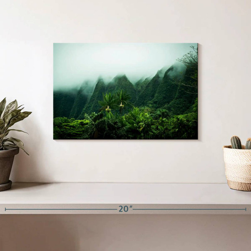 Paysage brumeux de Kaneohe, H 8 po x l 12 po
