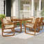 Ensemble repas pour 6 personnes en bois d'acacia avec table rectangulaire et coussins inclus-1856989290