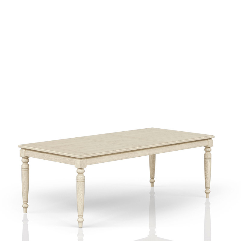 Table with Leaf - Whitewash