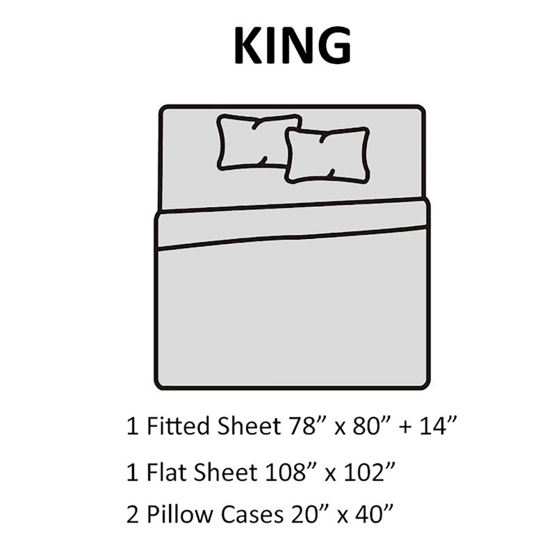 Ensemble de draps 2000 Soft Broderie 14 po, Ensemble de draps pour très grand lit avec drap-h, Brun