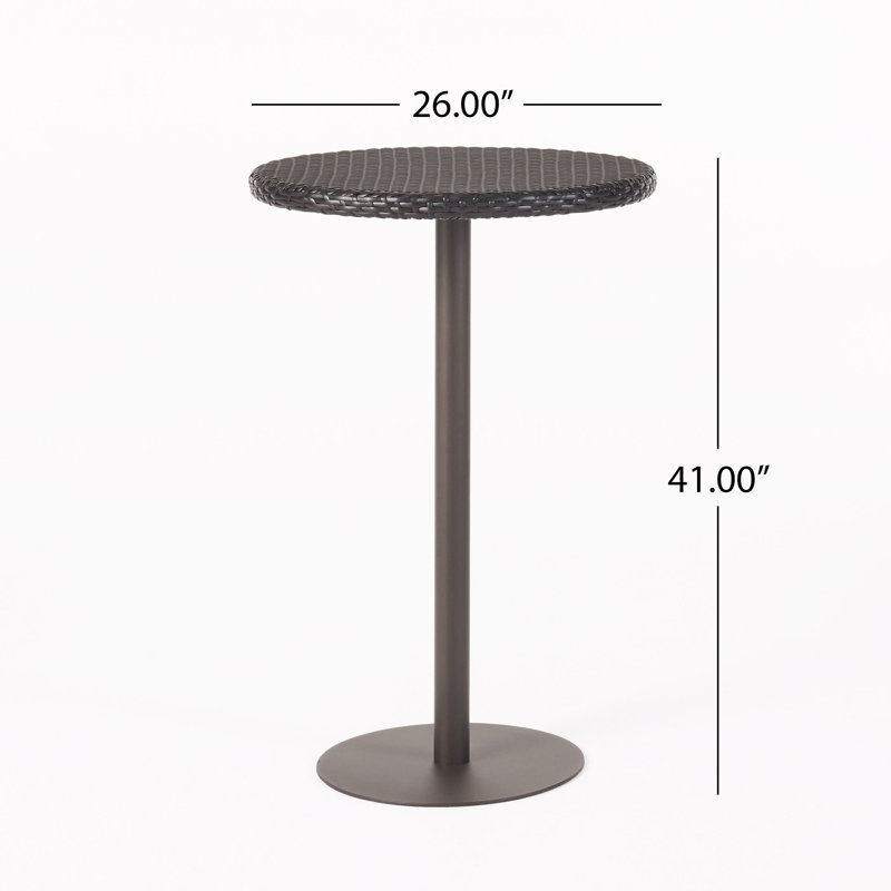 Erastus Round Wicker/Rattan Outdoor Bar Table