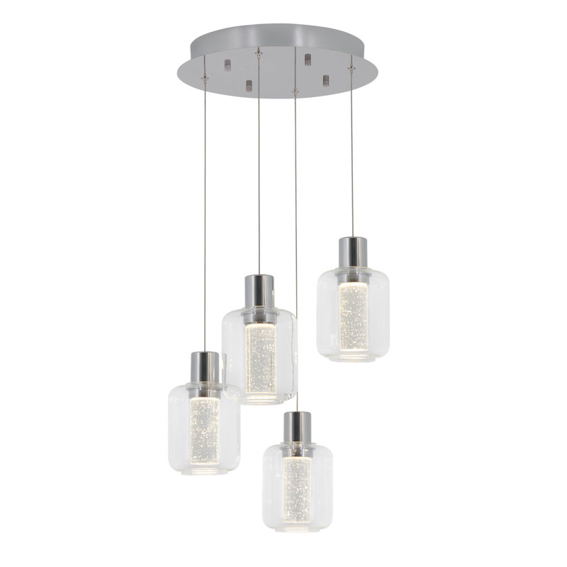 Luminaire suspendu pour pot de grappe 4 lumières Schultz
