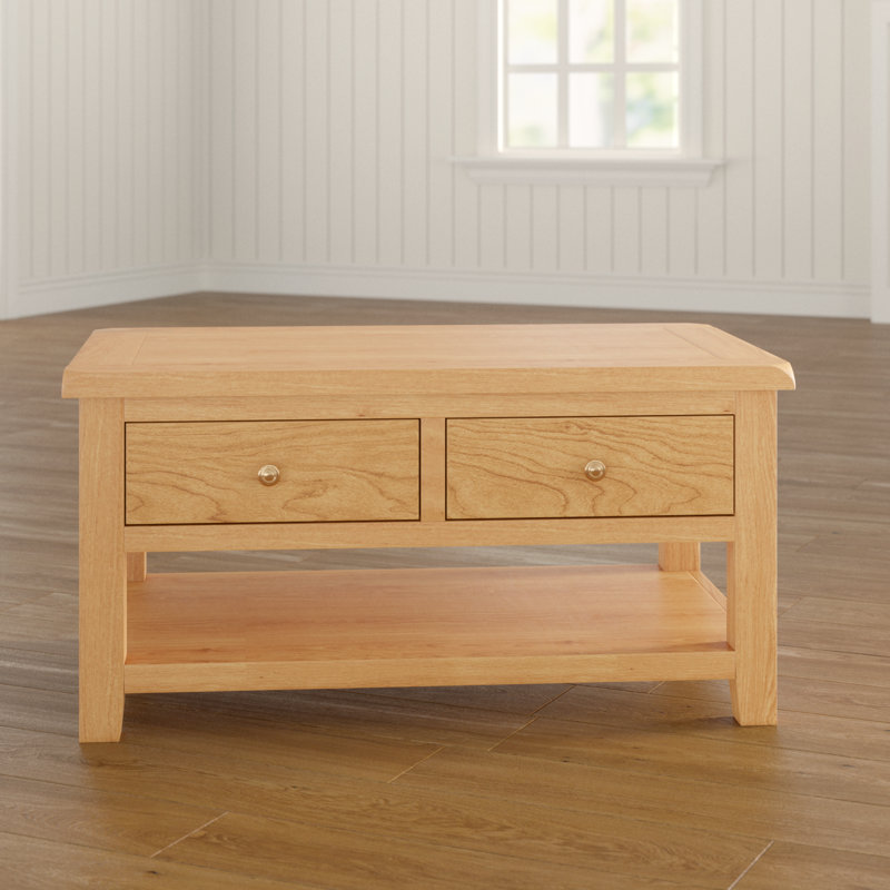 Rothbury Solid Wood Four Leg Coffee Table with Storage