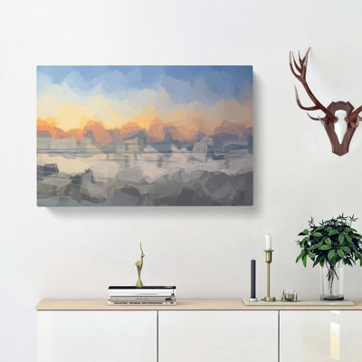 Ocean Scene In Abstract - Wrapped Canvas