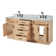Tidworth 72'' Solid Wood Double Bathroom Vanity with 1.5'' Carrara Marble Top, Rectangular Sinks