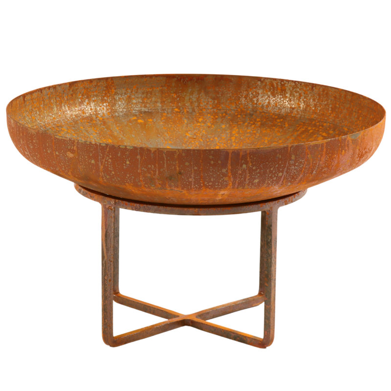 Maui Round Steel Smokeless Fire Pit, Raw