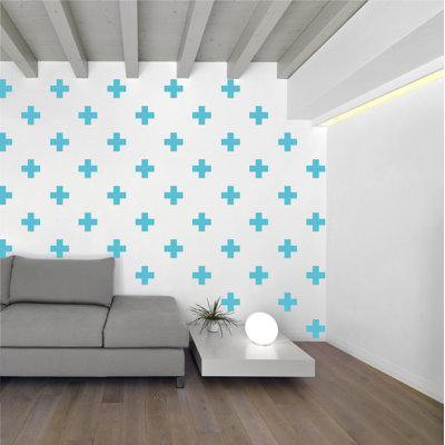 Décalcomanie murale à motifs croisés suisses
