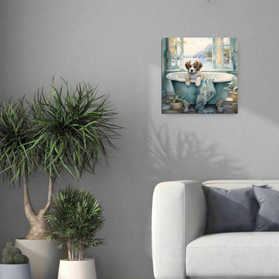 Decoration Dog Unframed Canvas Wall Art  16" X 16"