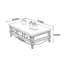 Table basse avec plateau en marbre sculpté-1806828086