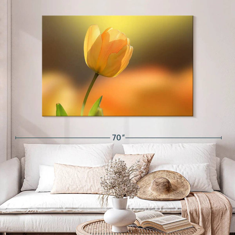 Tulipe jaune Harnek, H 34 po x l 51 po