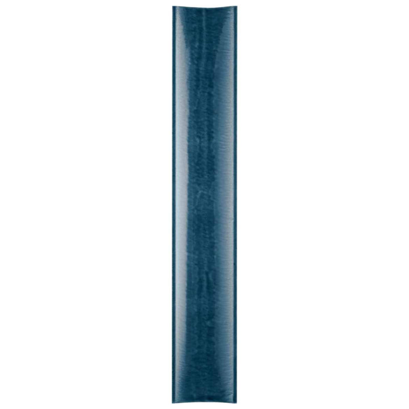 Lava Art Fluted Adriatic Blue 6x36 3D Glossy Lava Stone Tile, Harbor Blue