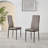 Morgan Hatched Faux Leather Sleek Metal Leg Luxury Dining Chairs-980232196-980232192