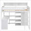Lit mezzanine simple en bois avec rangement Garde-robe - blanche, peu encombrante pour les petites chambres