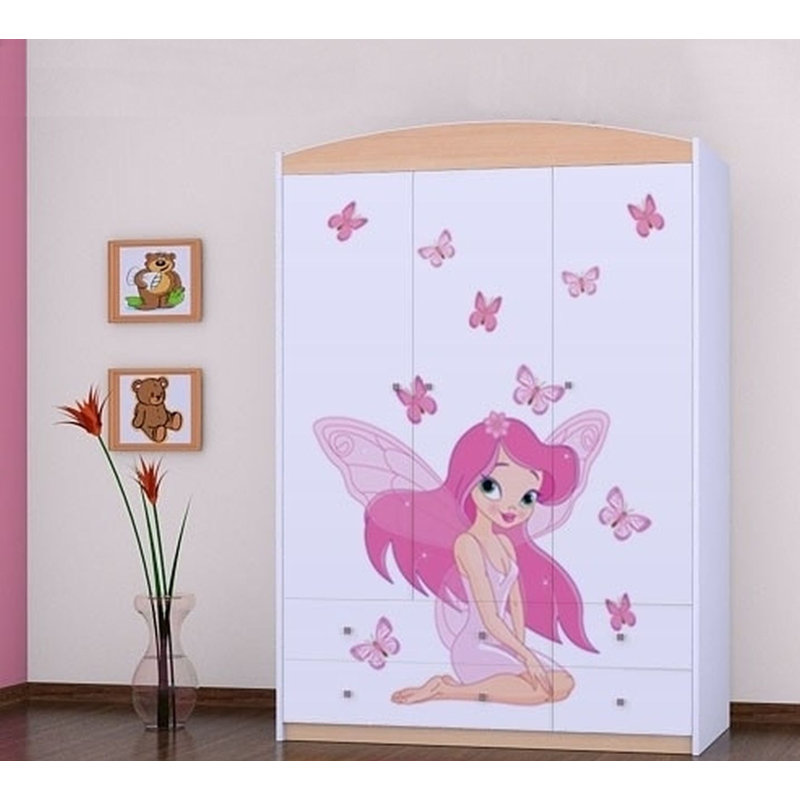 Wilczek 3 Door Wardrobe, Beige