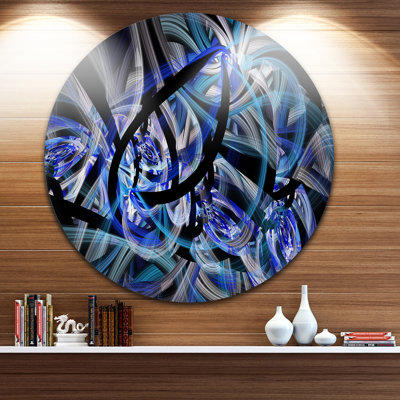 «Symmetric Spiral Blue Flower», impression