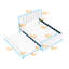 Lit double tapissier avec lit gigogne simple et lumière DEL-898258435