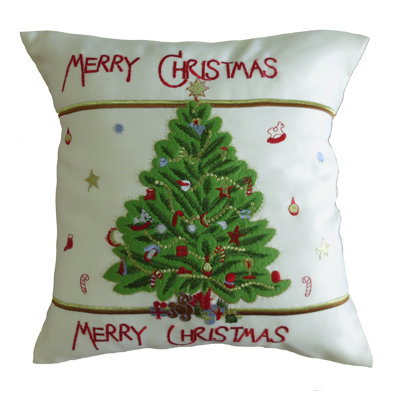 Embroidered Throw Pillow