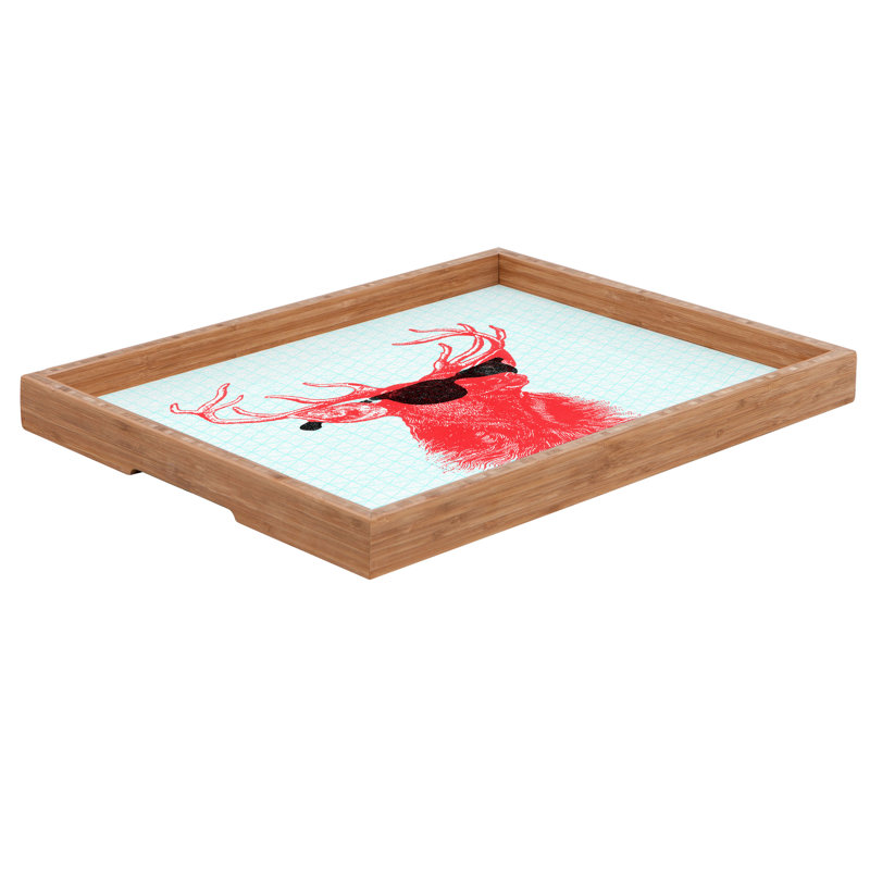 Nick Nelson Wood Tray, 1.75" H x 18" W x 14" D