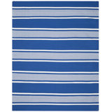 Harborview Flatweave Striped Area Rug in Blue