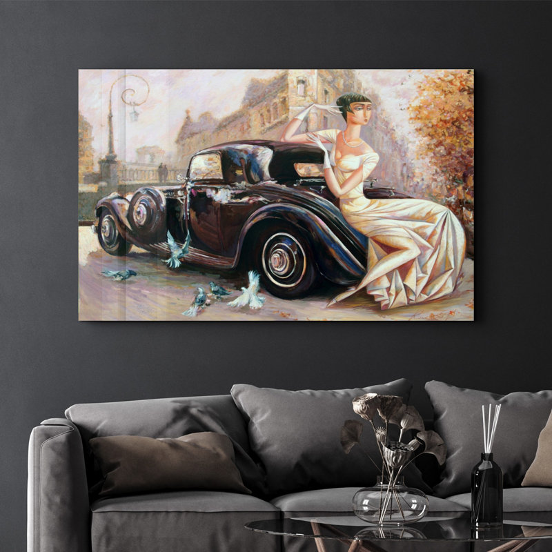 Élégante peinture murale en verre trempé de 13,8 po x 21,7 po | 100% verre trempé, épaisseur: 0,16 pouce | Imprimé UV pour des couleurs éclatantes | Parfait pour la décoration intérieure, le salon et les espaces de bureau