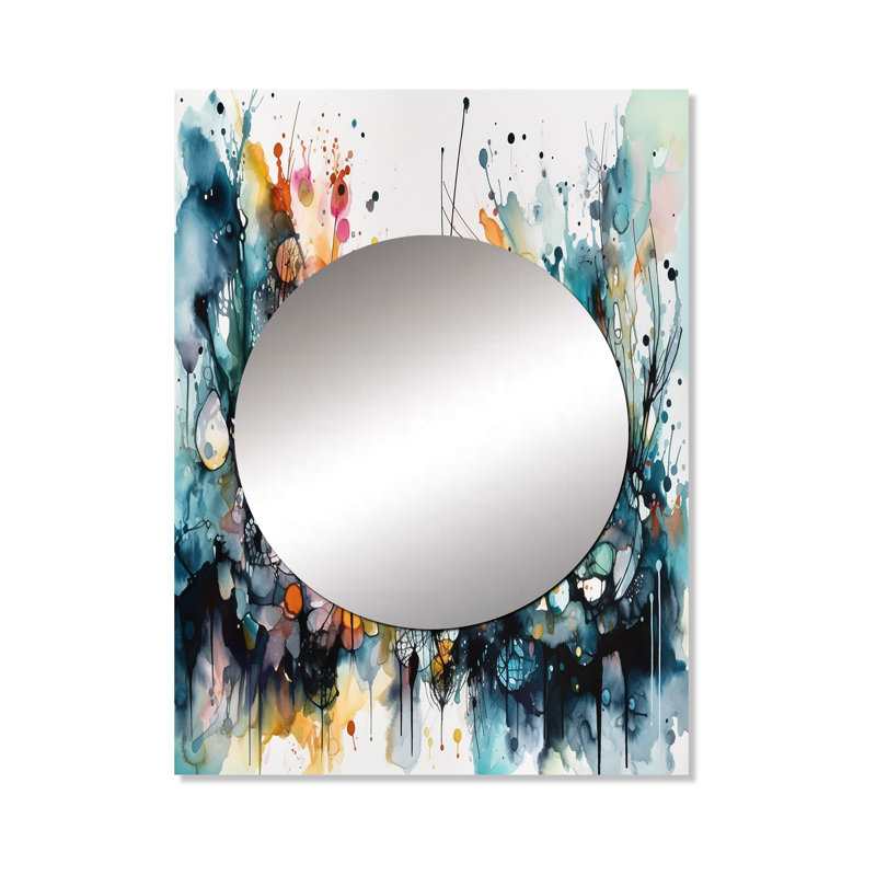 Uvie captivant Boho Dance II - miroir mural abstrait, miroir décoratif moderne, impression d'art en métal, 40 po x 30 po