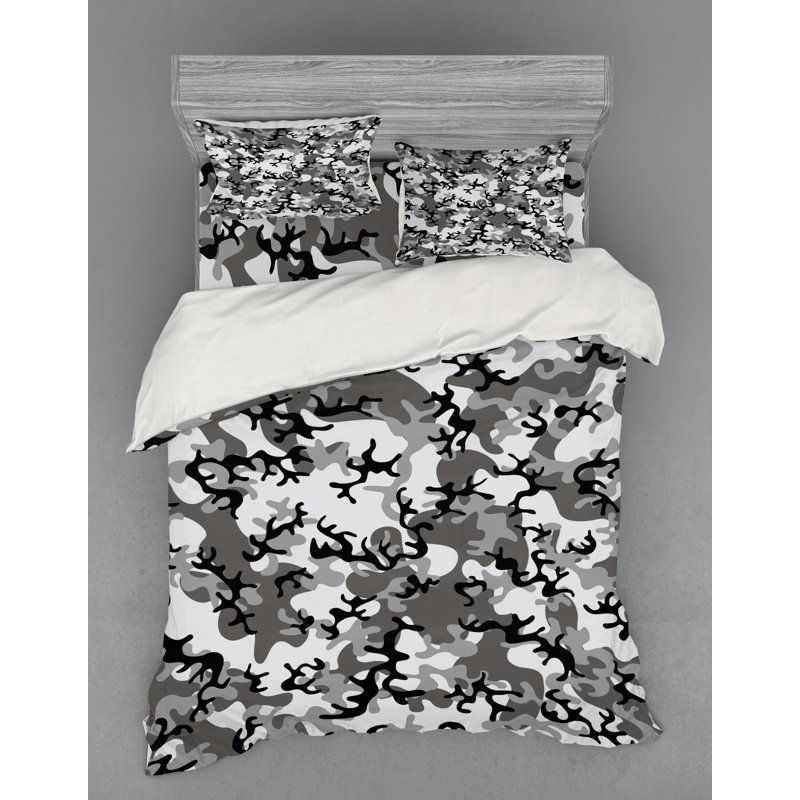 Ensemble de housse de couette en microfibre Camo, Housse de couette grand + 3 pièces supplémentair