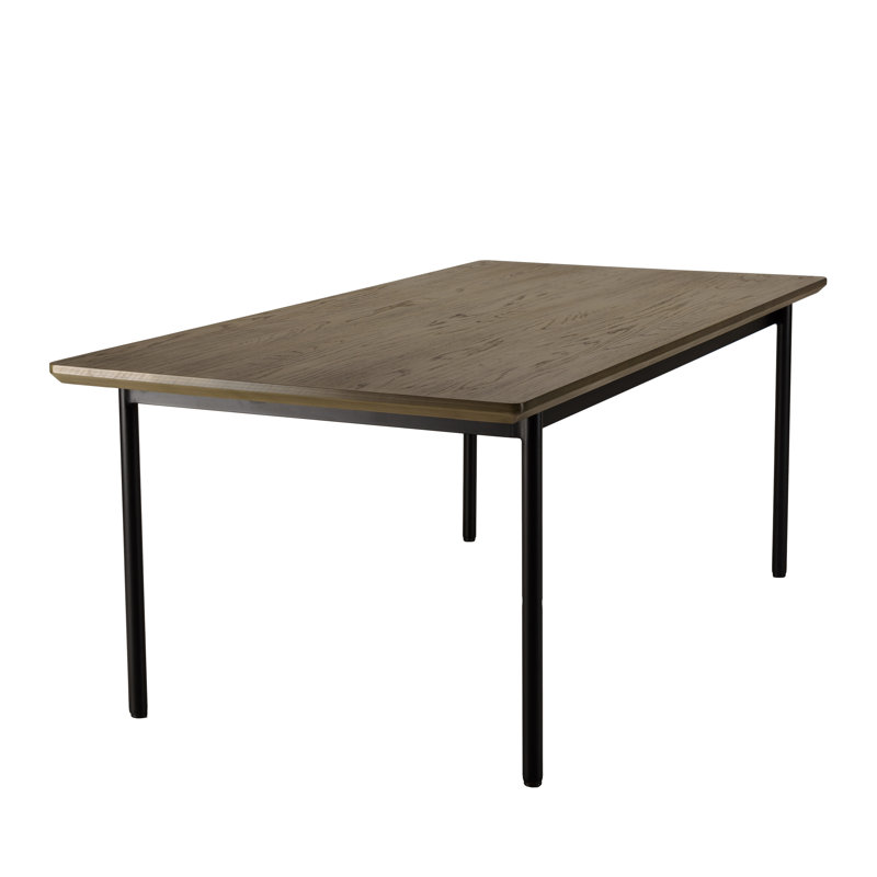 Indelicato Oak Metal Base Dining Table
