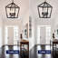 5- Lanterne noire, style industriel, design rustique, suspension réglable, douilles E12, pour îlot de cuisine, salle à manger, hall d'entrée, métal, luminaire suspendu mat, lanterne avec base, cuisine, salle à manger, entrée, fer à repasser,