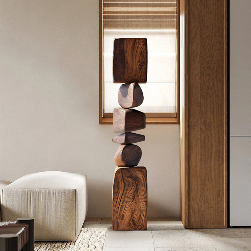 Walnut Boho Solid wood Decorative Object