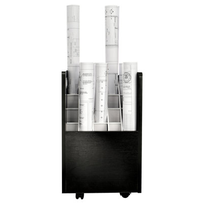 Mobile Wood Roll File Blueprint Filing Box