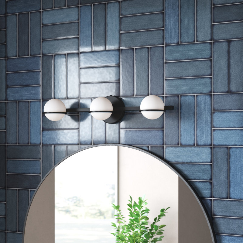 Sofia 3 Light Dimmable Bath Bar, Matte Black