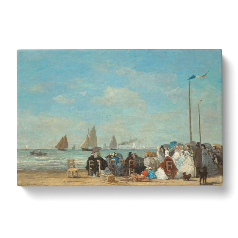 Beach At Trouville Vol.3 by Eugene Boudin - Wrapped Canvas, 40cm H x 60cm W x 3cm D
