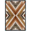 Forme géométrique de style occidental, décor occidental, panneau de bois à effet tribal, formes abstraites, œuvre d'art moderne nordique-100707547-100707546