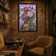 Plantes et fleurs, vitrail, pivoines et livres-1865640104