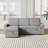 Lulla 85.11" Pull Out Sleeper L-Shaped Sofa with Storage Chaise-62014831