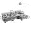 Canapé modulaire modulaire en L à assise profonde réversible 120 po avec repose-pieds, mousse à mémoire de forme et ressorts ensachés 120 po Chenille-1711880652