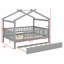 Lit en bois avec couchette-1999249161