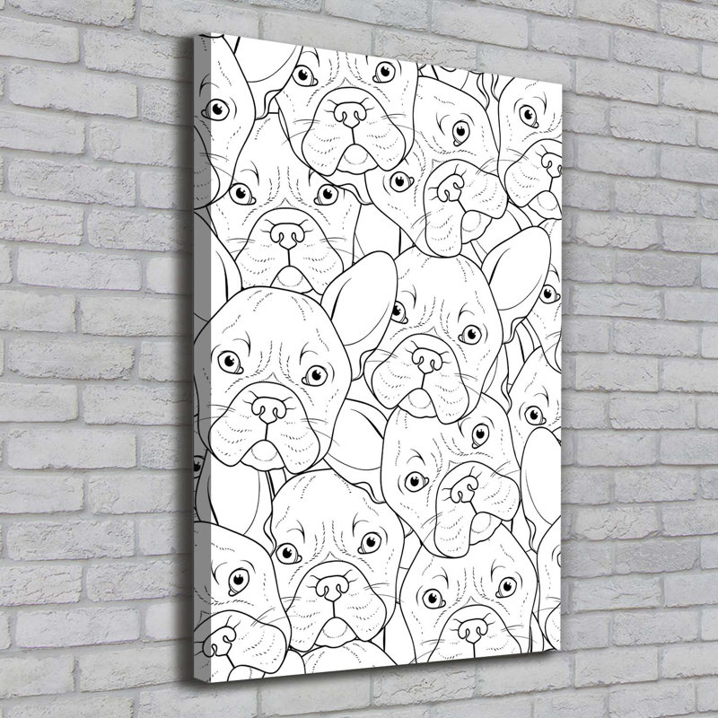 French Bulldogs - Wrapped Canvas Print
