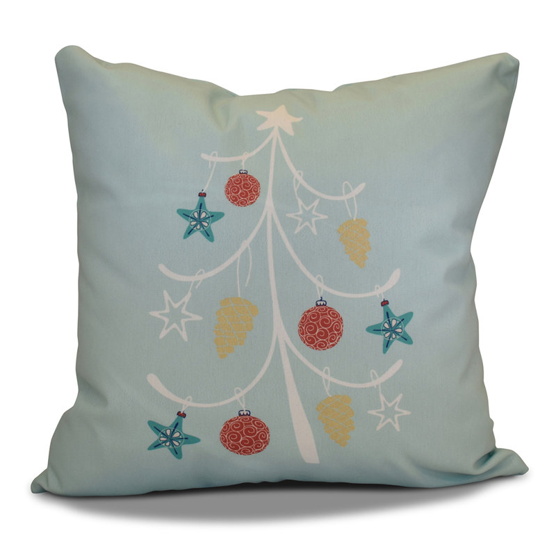 Housse et insert de coussin décoratif Coastal Christmas, H 16 po x l 16 po, Aigue-marine